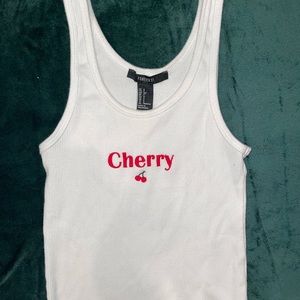 White Cherry Tank Top